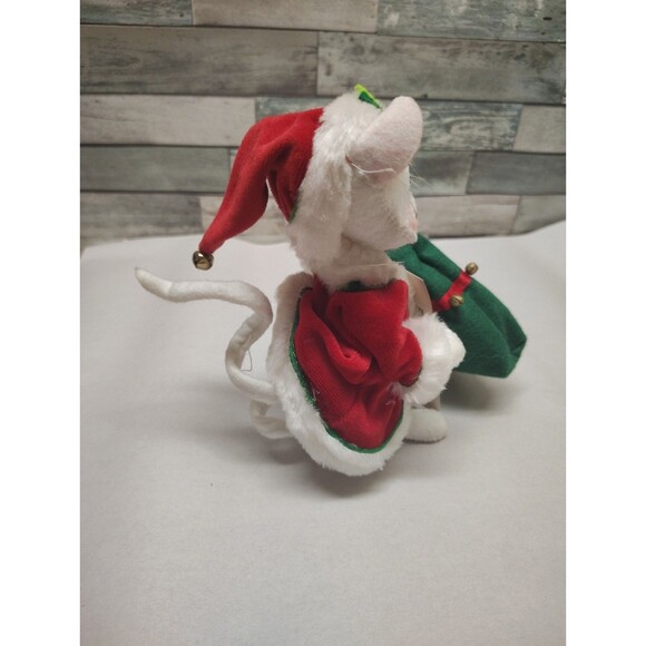 ANNALEE JINGLEBELL MOUSE CHRISTMAS SANTA SUIT W/SACK 7 INCHES HIGH - Picture 4 of 8